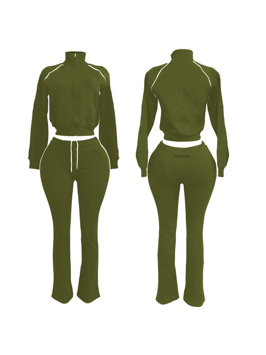 Cozy luxe tracksuit green