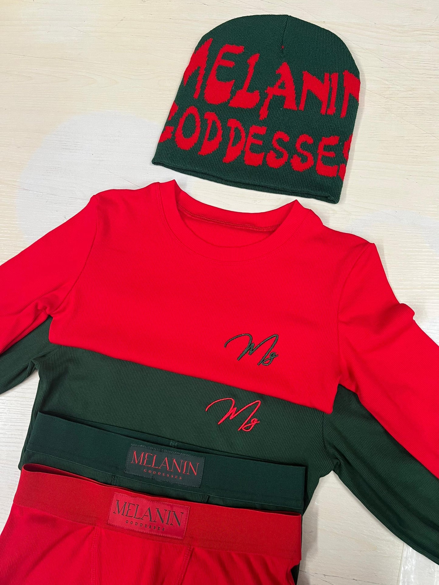 Candy apple red long sleeve set