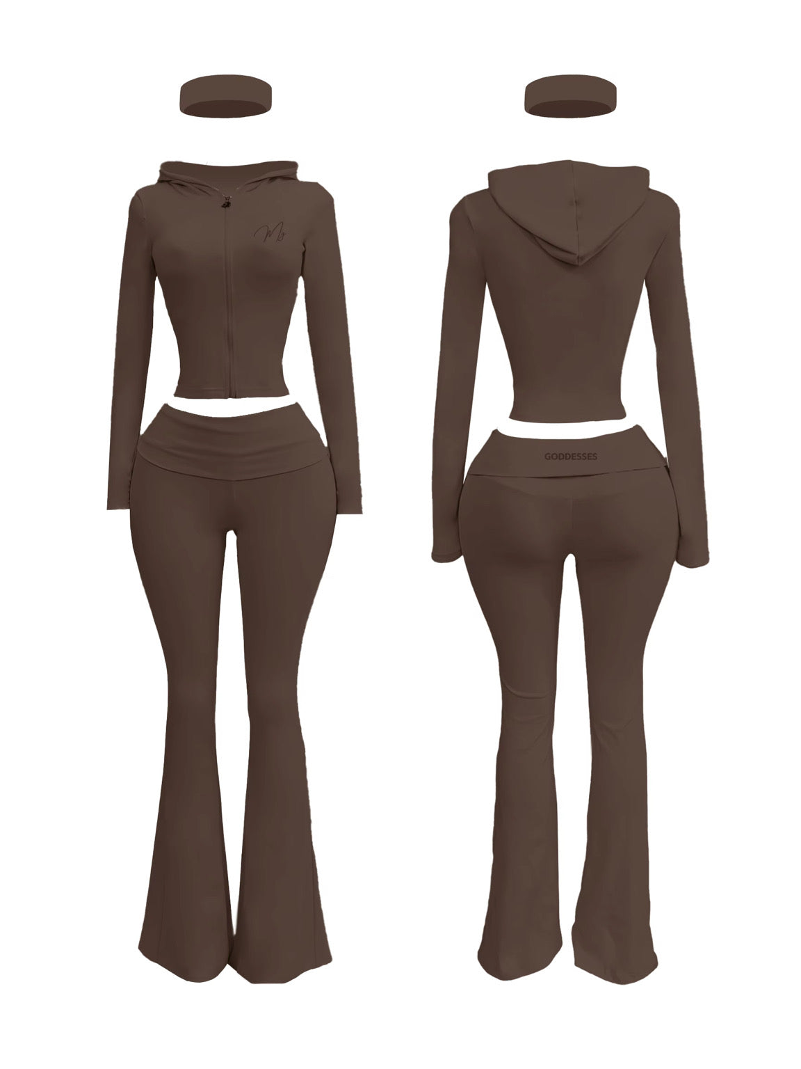 Soft life flare brown set
