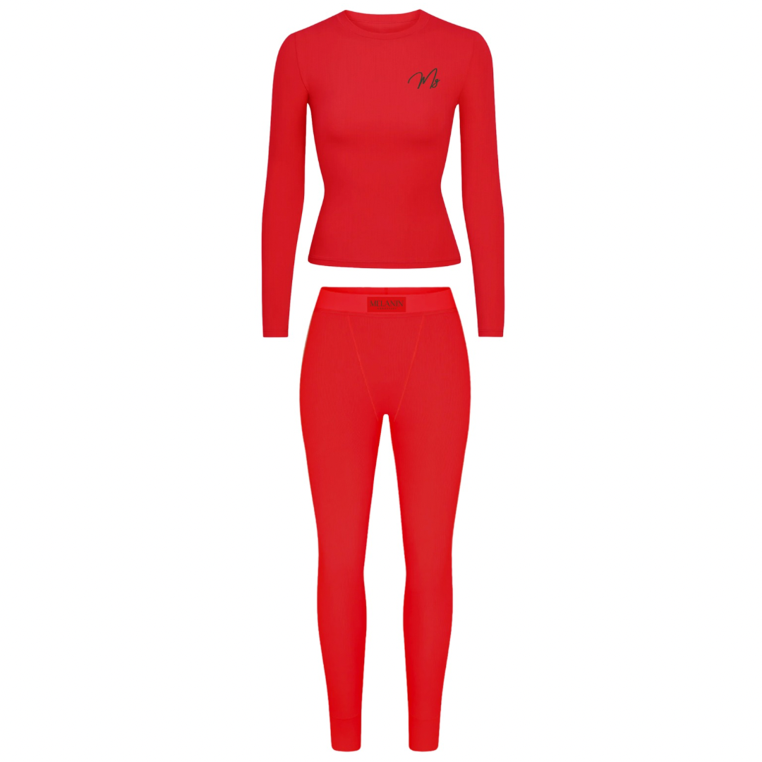 Candy apple red long sleeve set