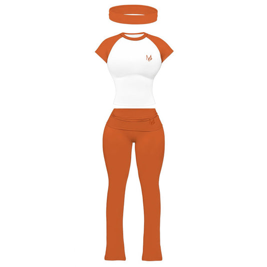 Flare me down 3 piece orange