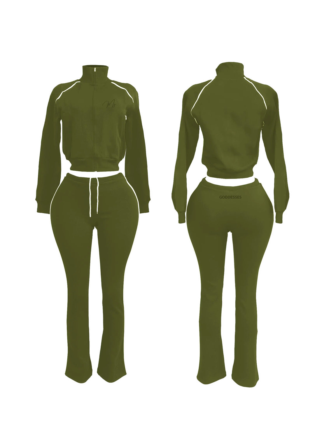 Cozy luxe tracksuit green