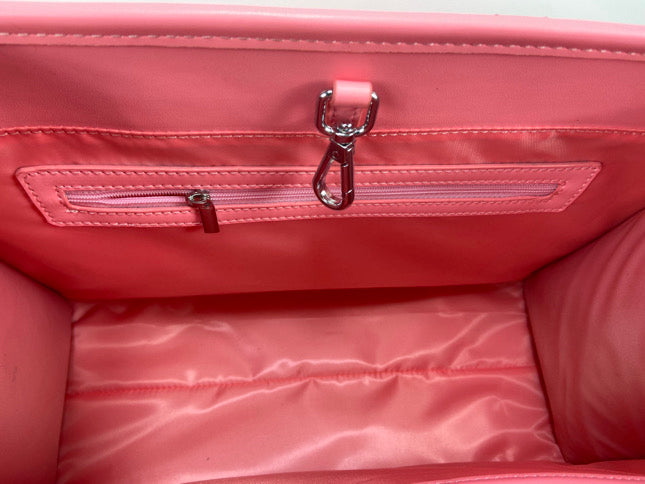 Melanin embossed tote Pink