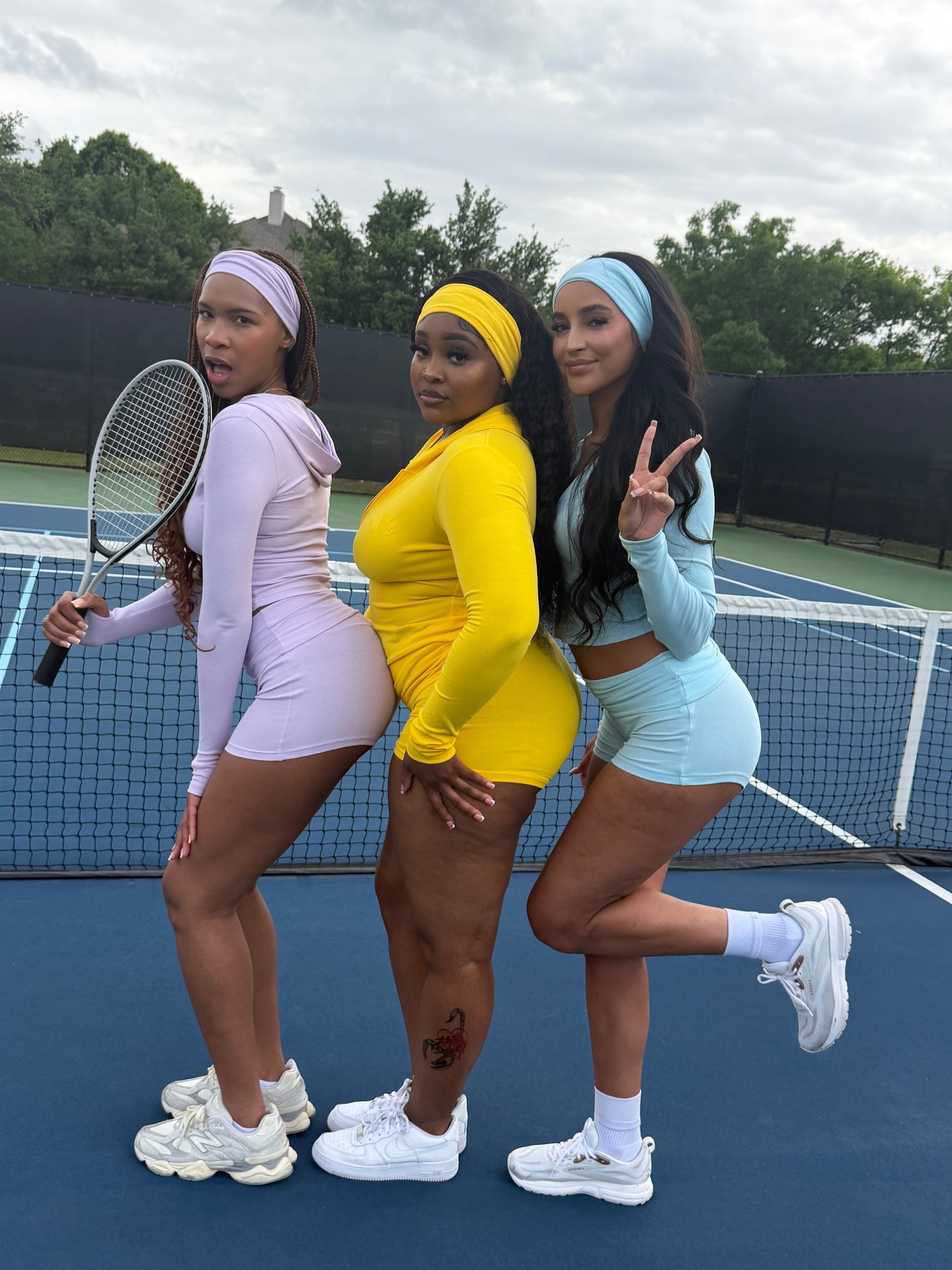 3 piece short set yellow