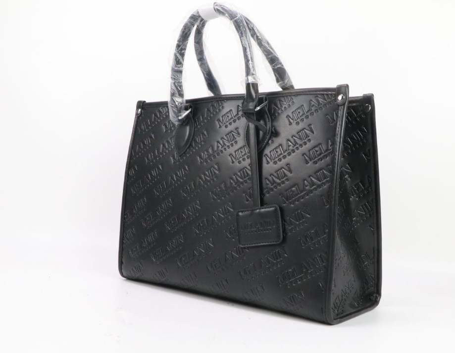 Melanin Embossed Tote Black