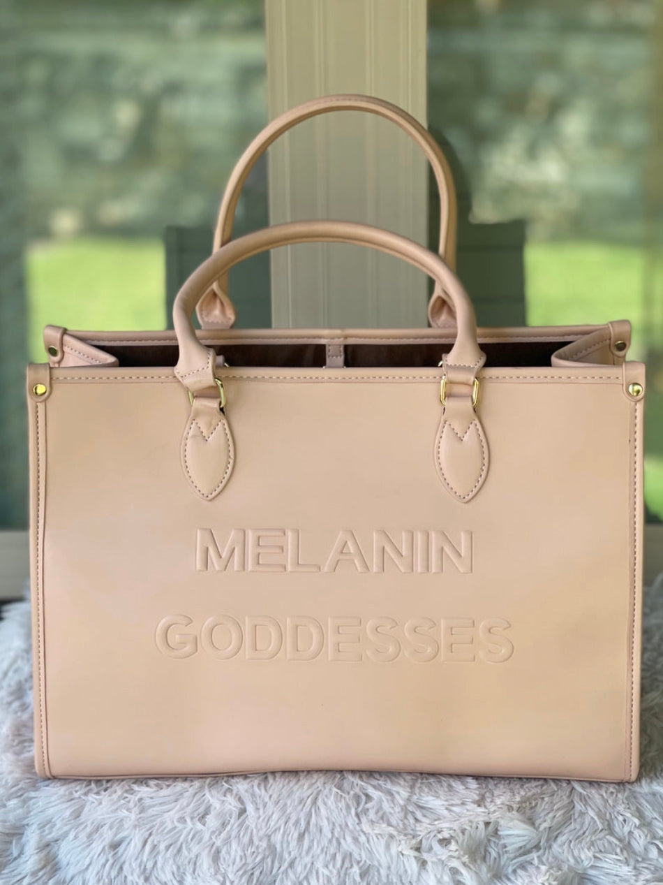 Nude melanin tote