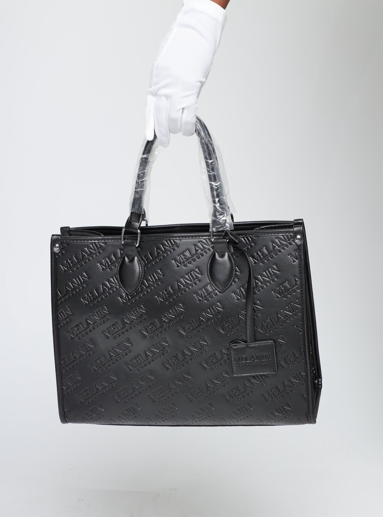 Melanin Embossed Tote Black