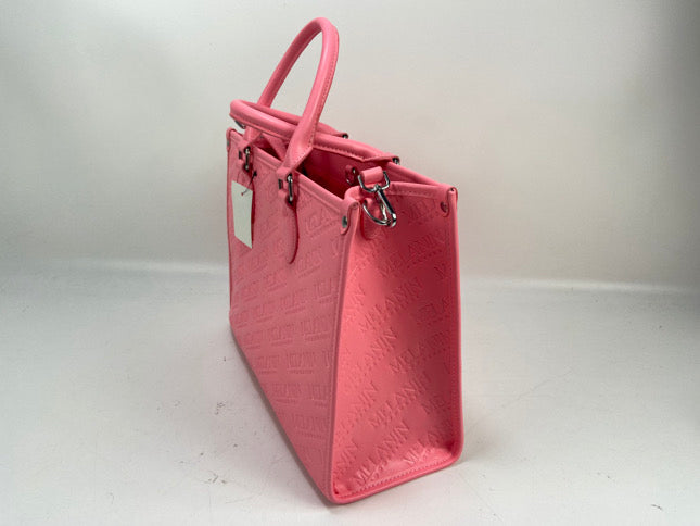 Melanin embossed tote Pink